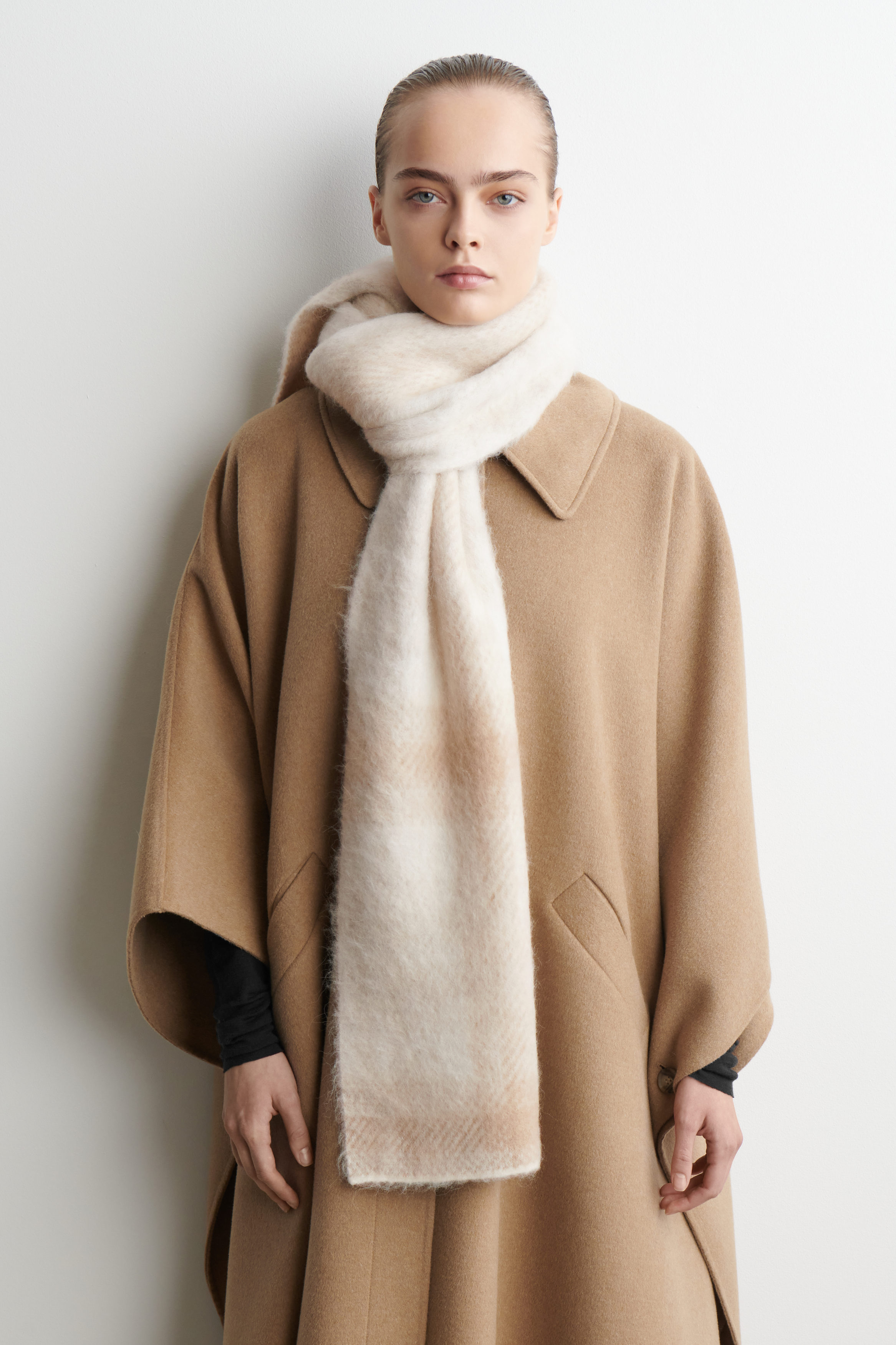 Checked Alpaca-Blend Scarf