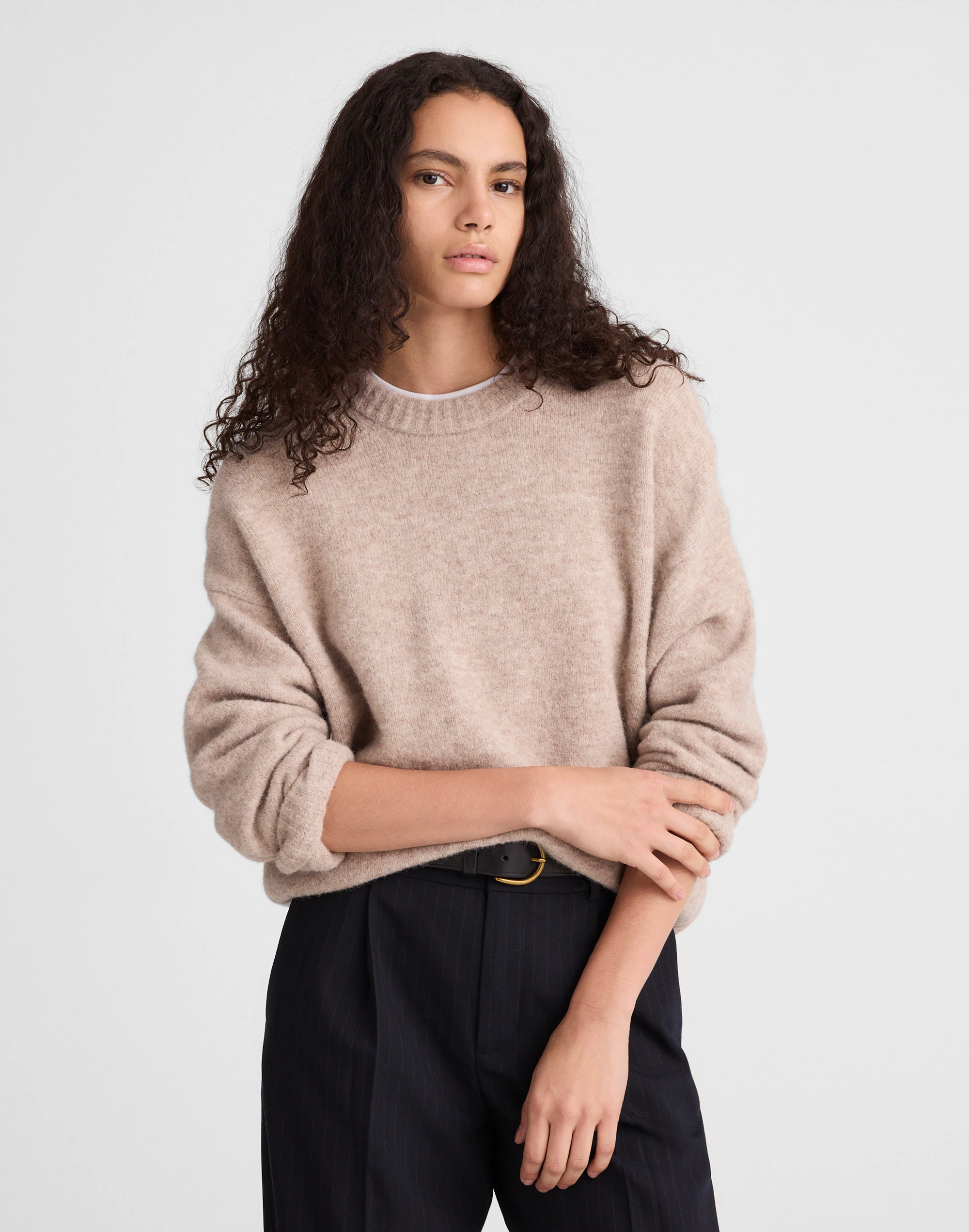 Cloudsoft Drop-Shoulder Crewneck Sweater