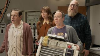 Stuart, Denise, Bert and Bert stand shocked