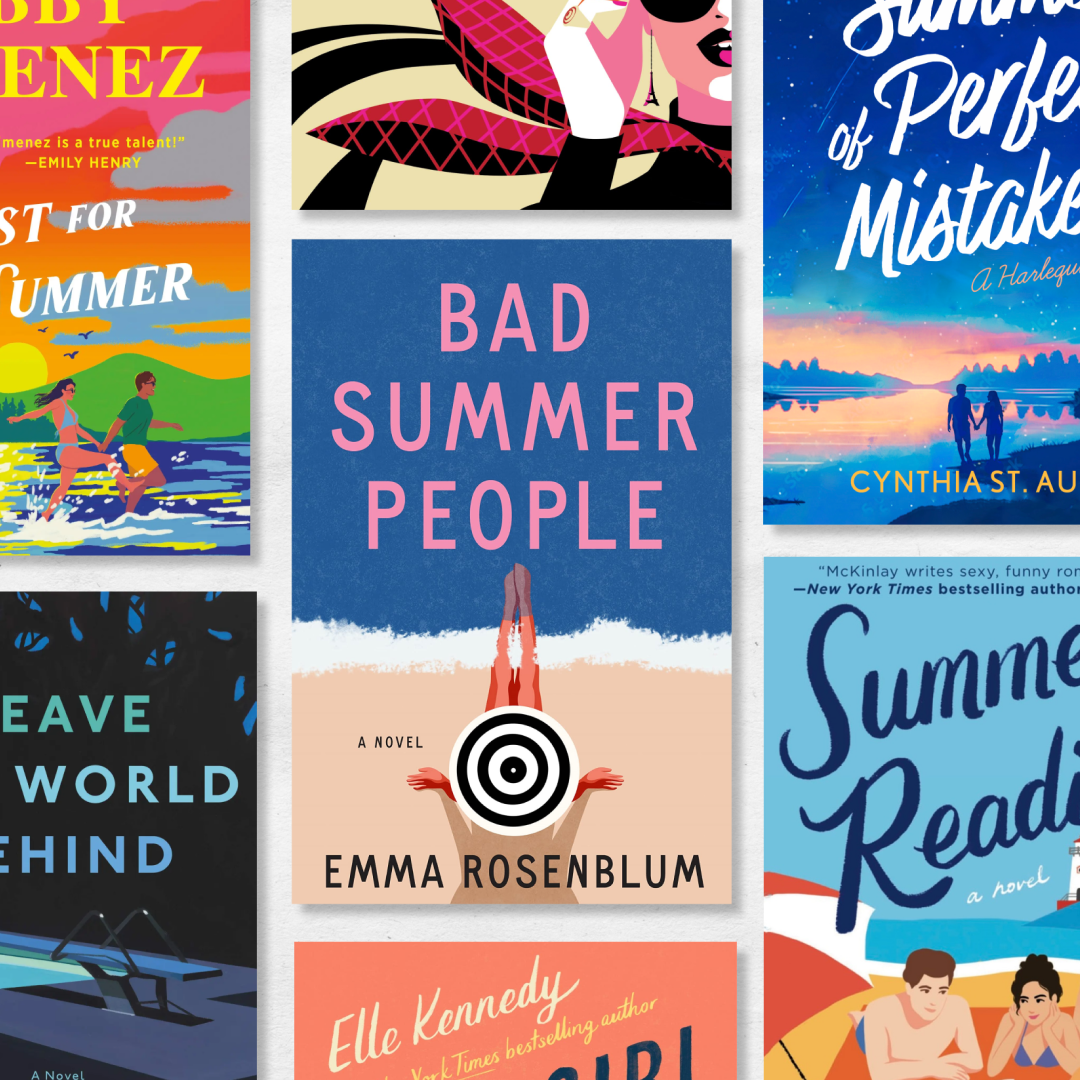 a collage of the best summer beach reads including romance novels and thrillers
