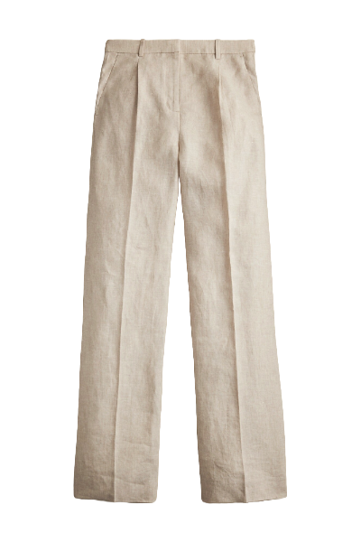 J.Crew, Wide-Leg Essential Pant in Linen