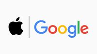 Apple and Google logos