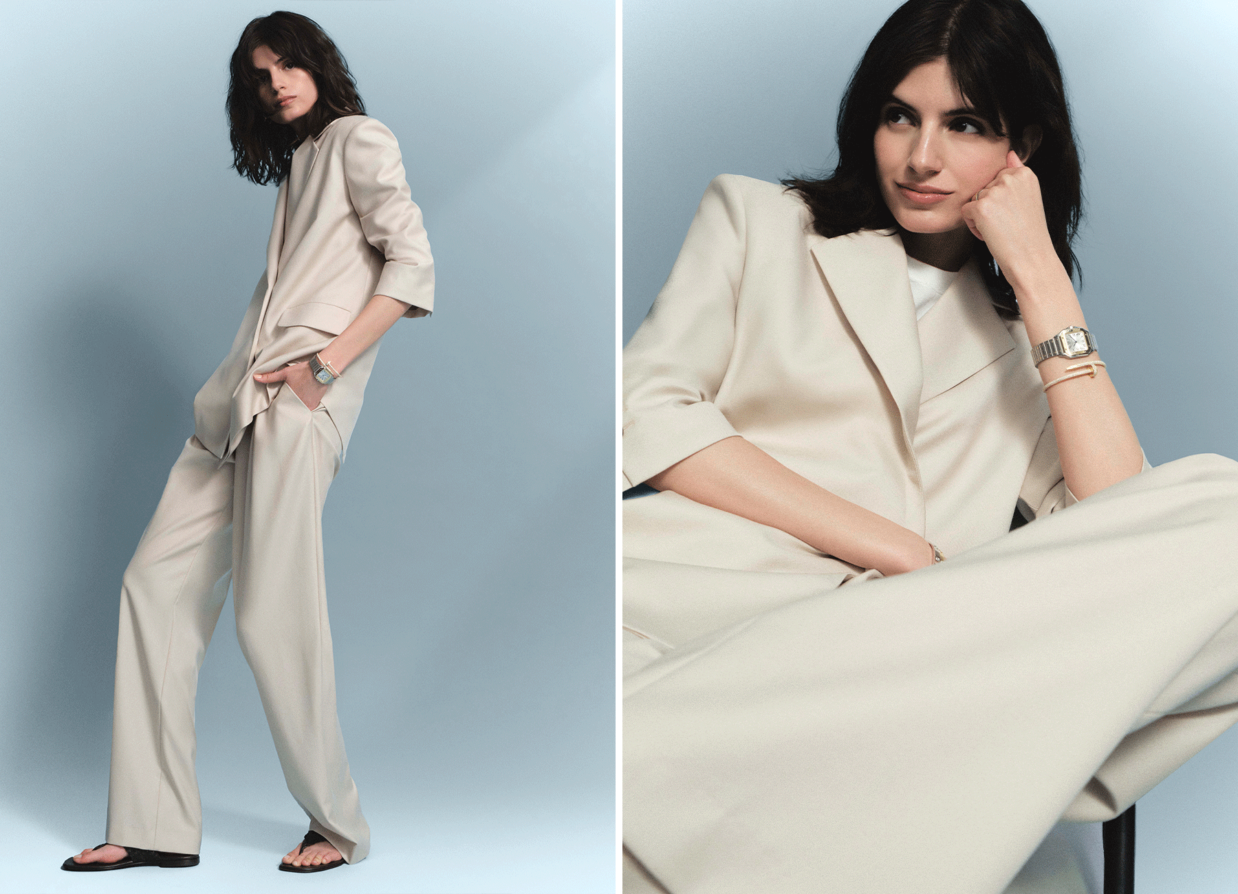 Model wearing suiting trend