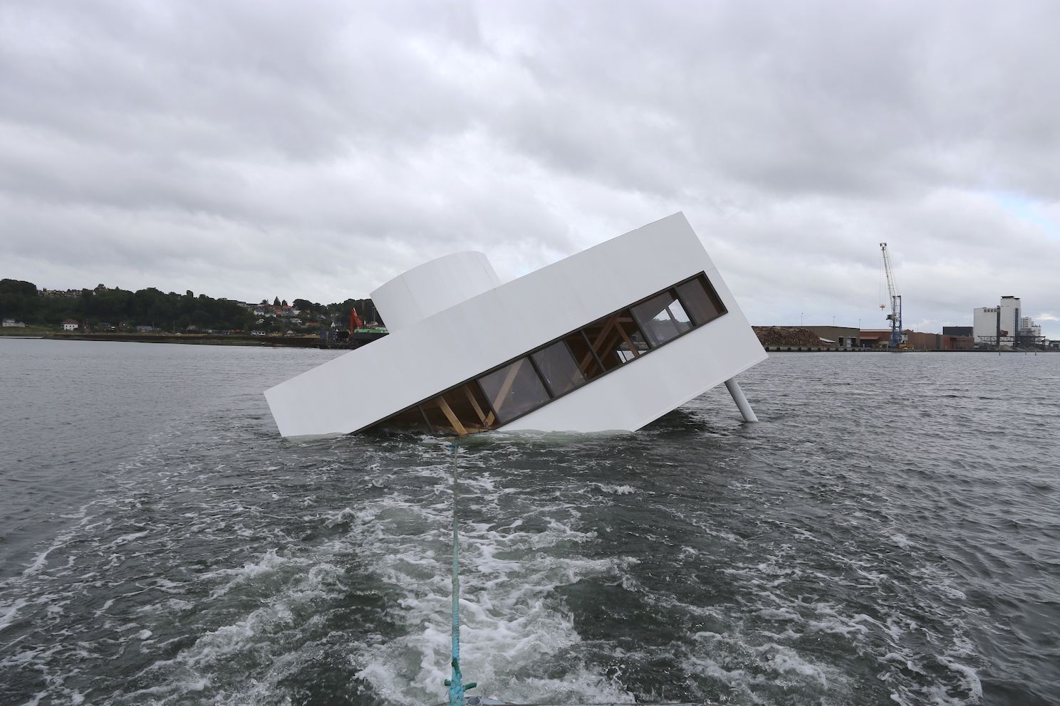 Le Corbusier’s Villa Savoye sinks in a Danish fjord | Wallpaper