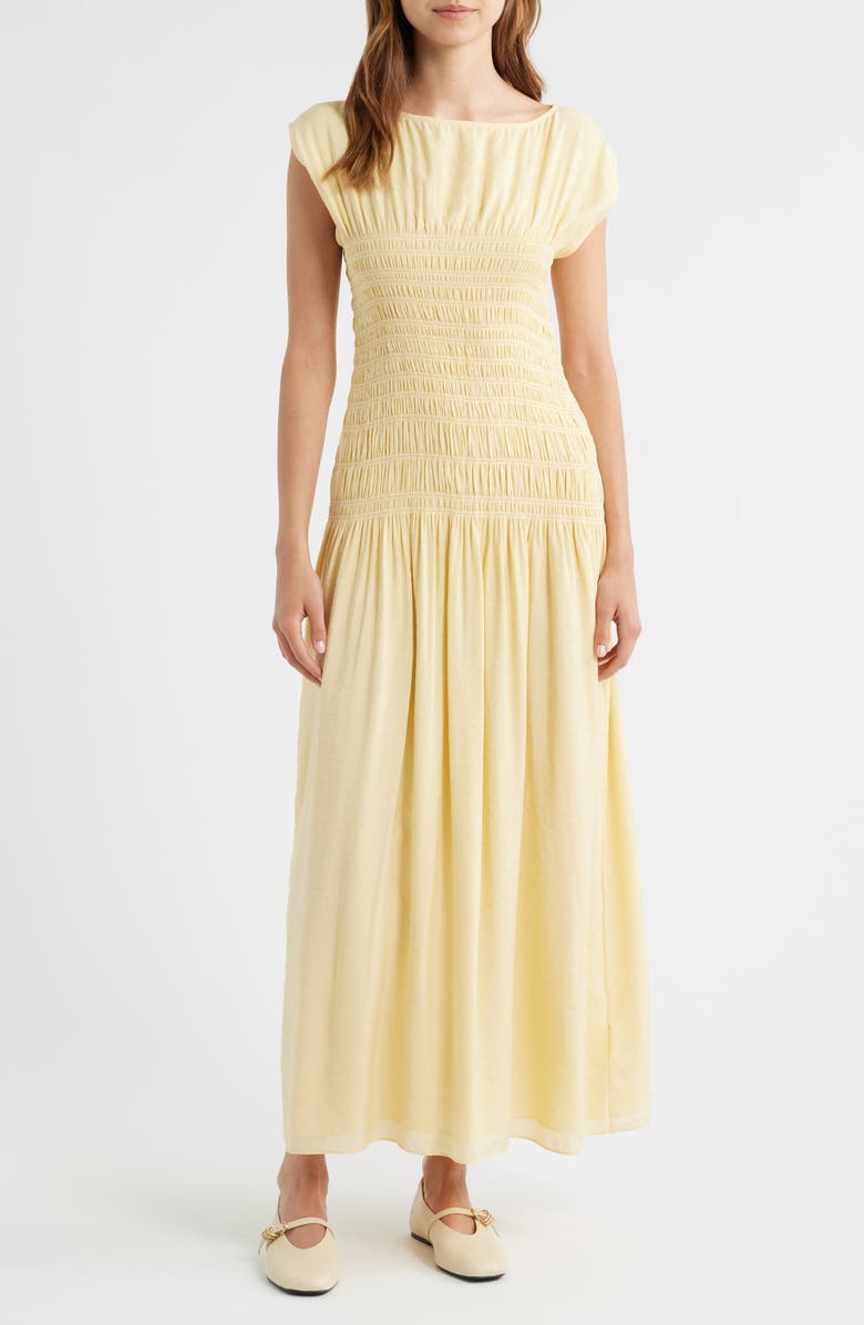 Skye Smocked Drop-Waist Maxi Dress