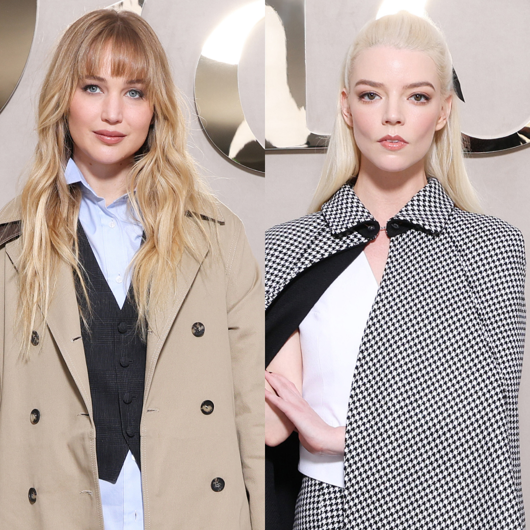 Jennifer Lawrence and Anya Taylor-Joy carry new Dior Spring 2026 bags during Paris Fashion Week