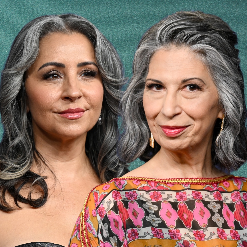 gray hair on the emmys red carpet