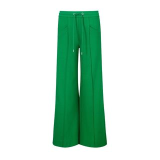 Green wide leg trousers