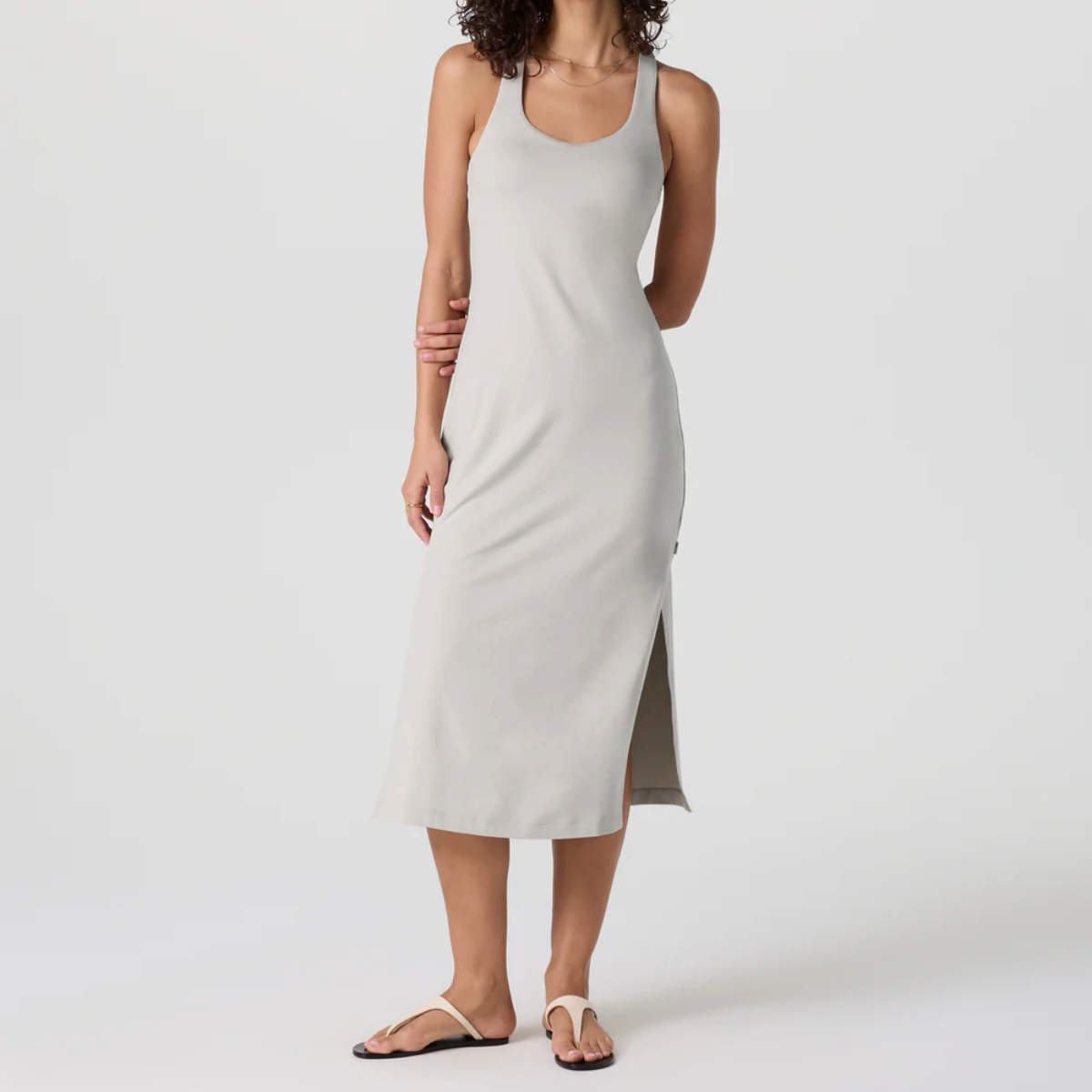 Halo Racerback Dress - Ecru Heather - Xxs