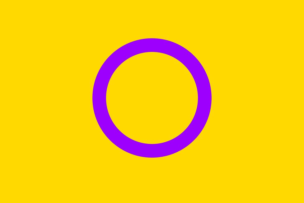 intersexual symbol people, flat icon symbol of usual sexual orientation vector illustration of a colorful element