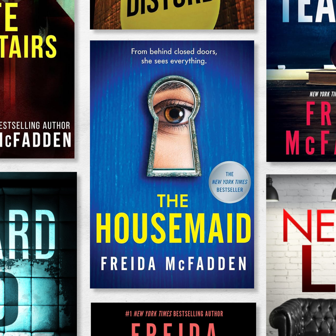 a collage of the best freida mcfadden books