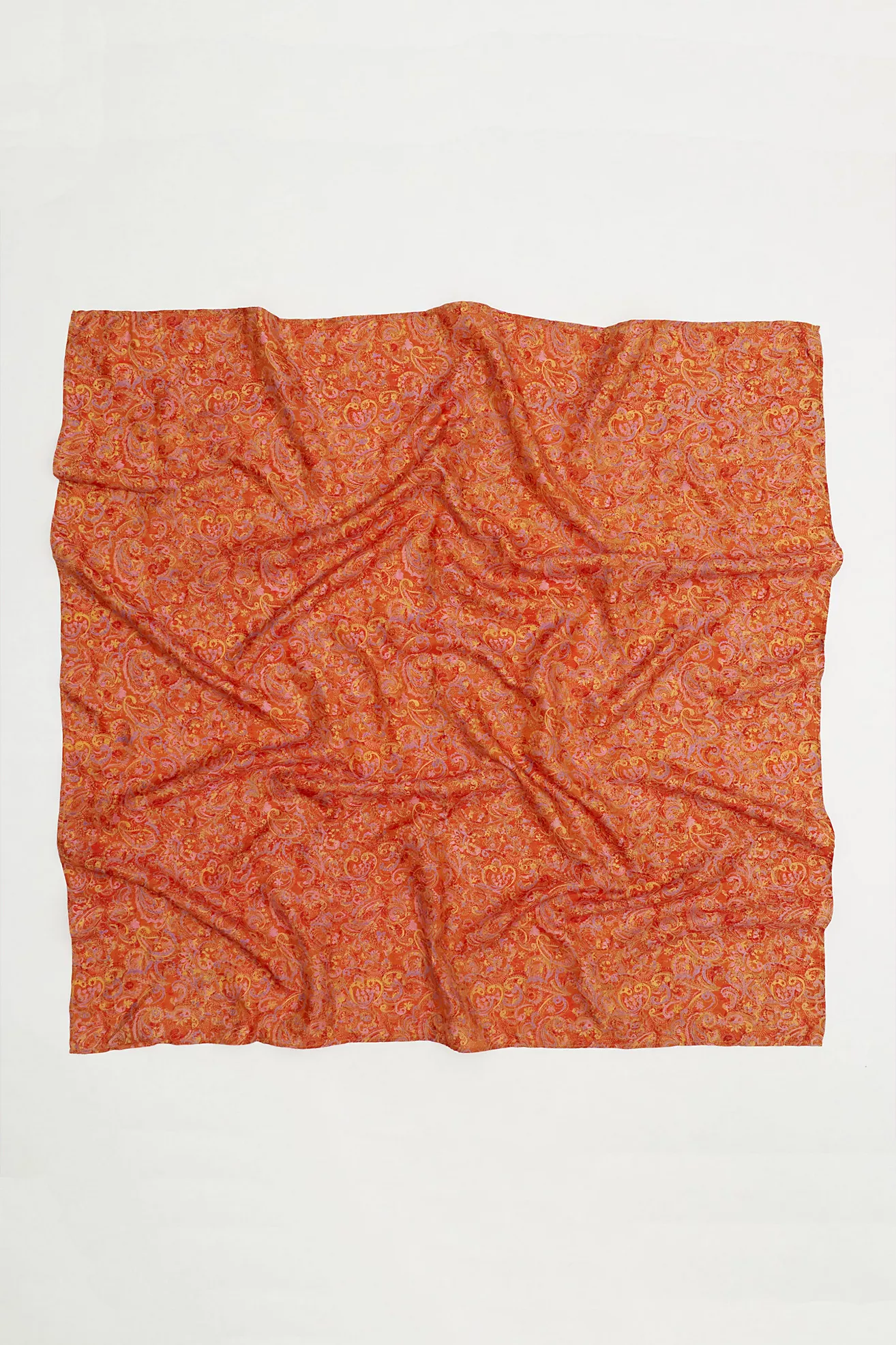 Anchal Vintage Silk Square Scarf - No. 250105