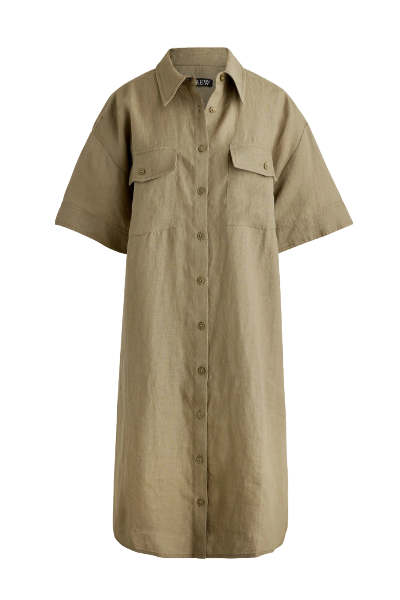 J.Crew, Utility Shirtdress in Linen (Was $148) 