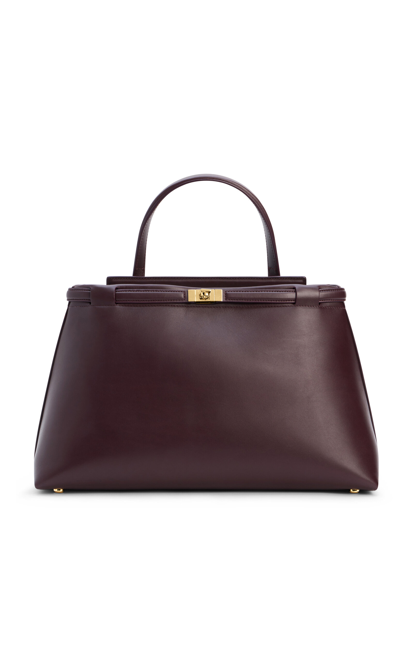 Leone Medium Leather Top Handle Bag
