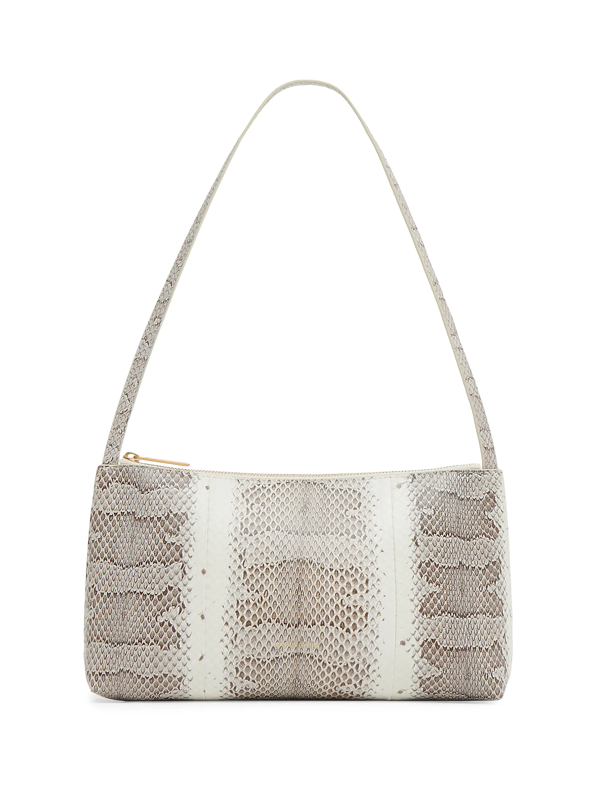 Gaia Snake-Embossed Leather Shoulder Bag