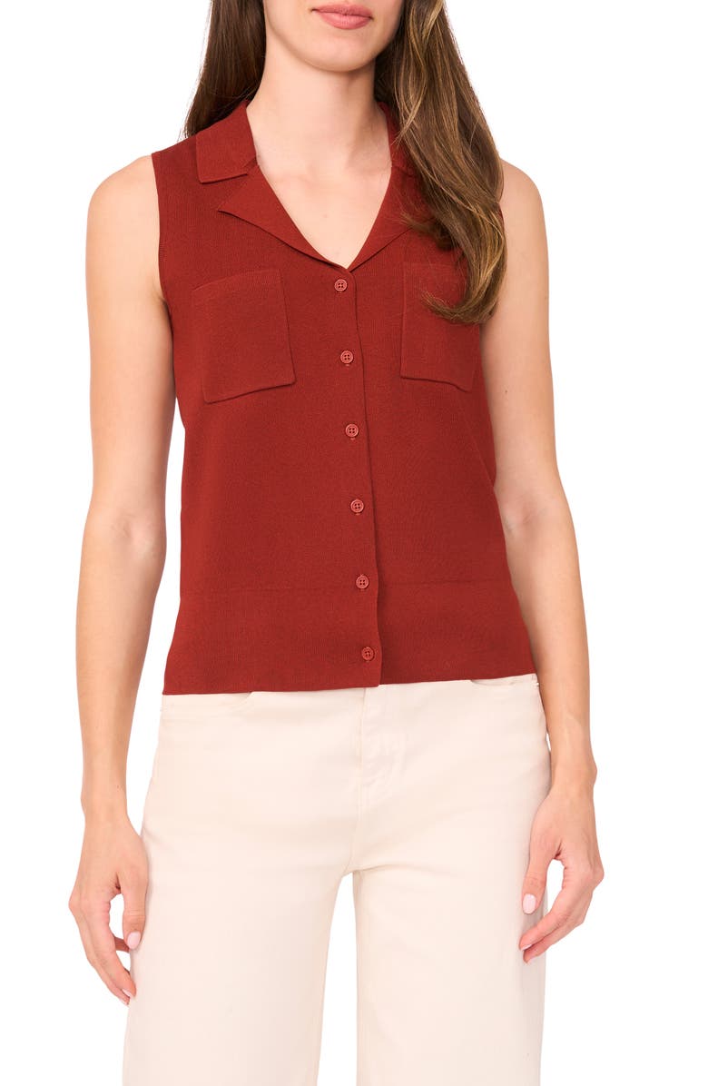 Lapel Collar Sweater Vest