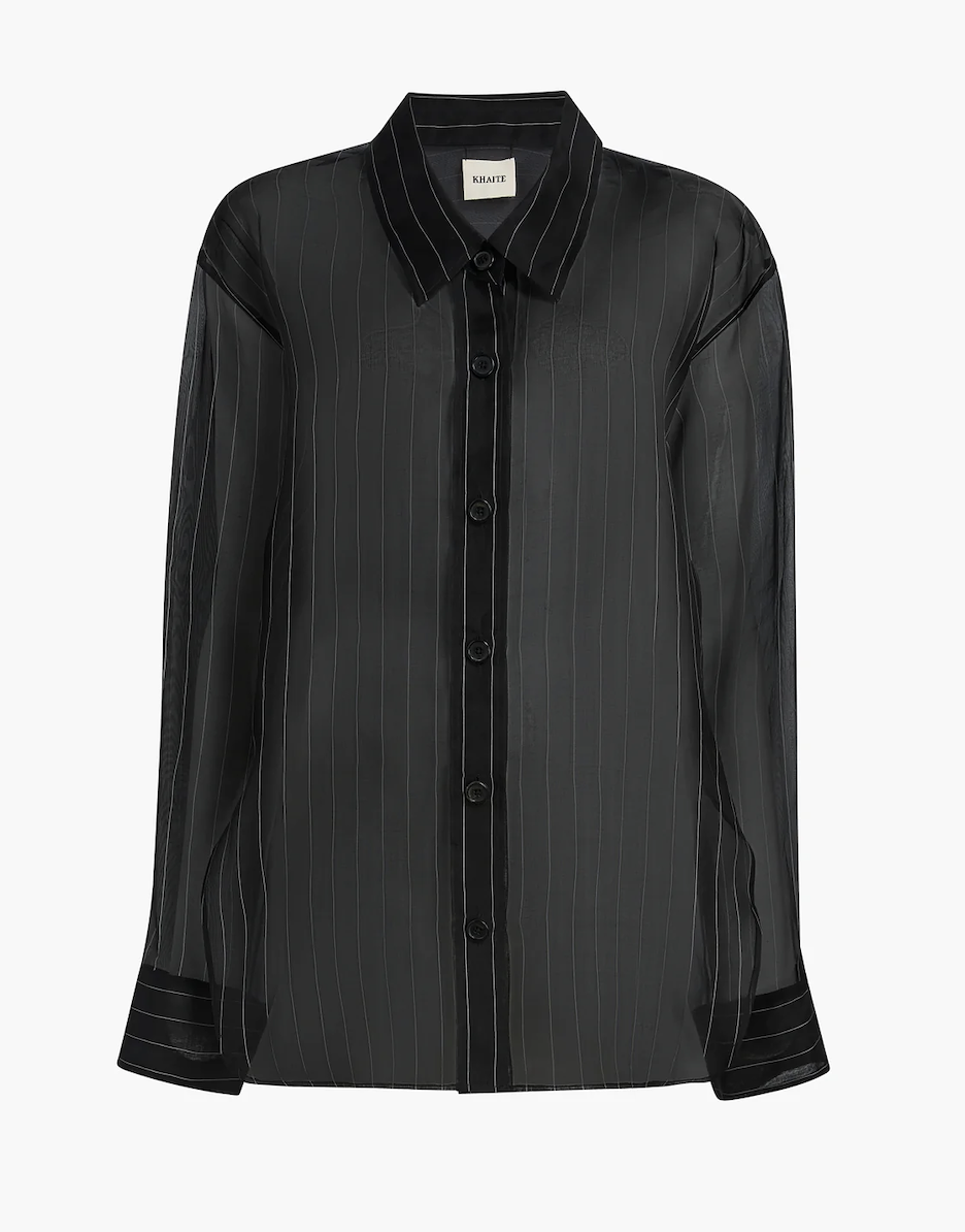 Khaite, Herschel Top in Black With White Stripe