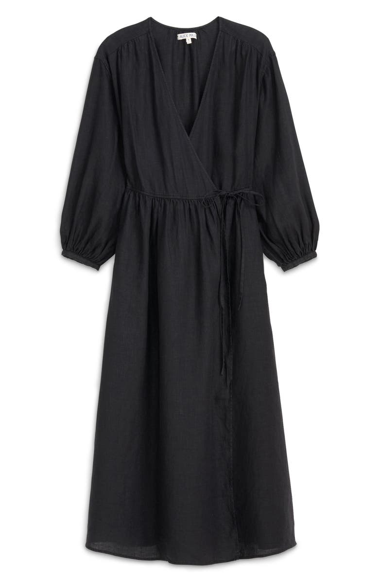 Lauren Long Sleeve Linen Wrap Dress