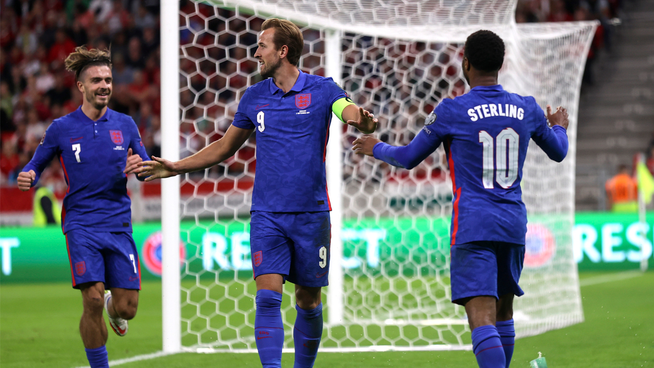 England celebrating after scoring a goal