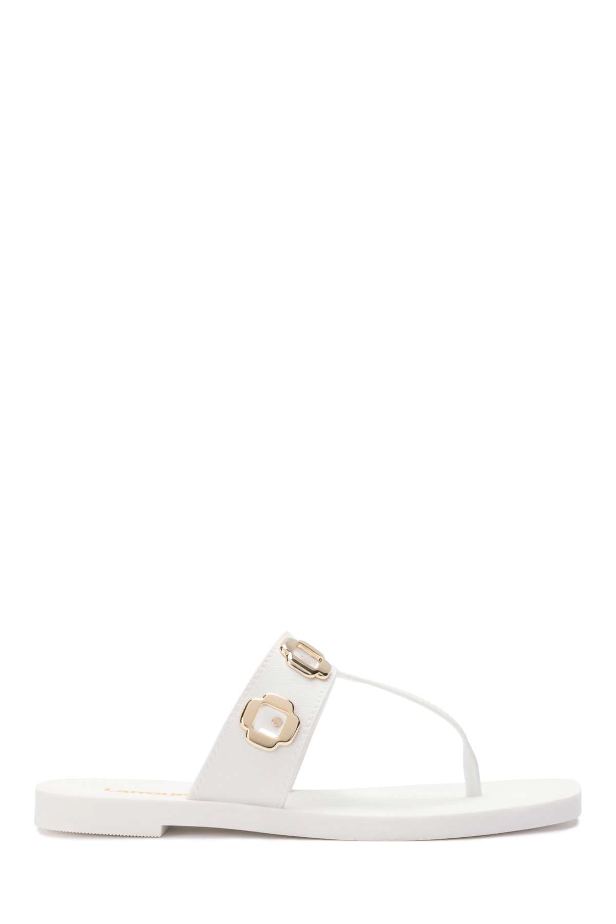 Larroud&amp;eacute; white Milan Jelly Thong Sandal