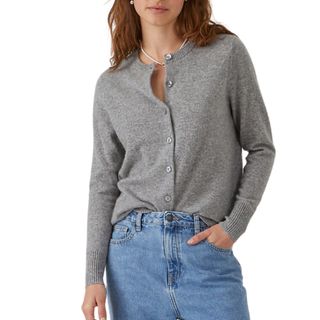 La Redoute Recycled Cashmere Cardigan in Fine Knit