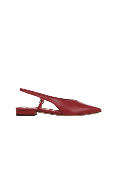 Vince, Ines Leather Slingback Ballerina Flats