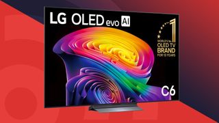 LG C6 on a red background