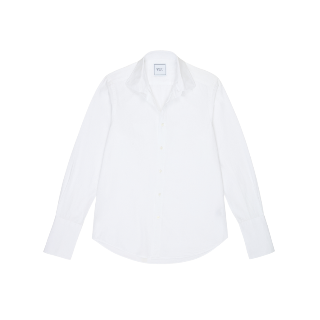 With Nothing Underneath, The Boyfriend Exaggerated Cuff: Fine Poplin, White