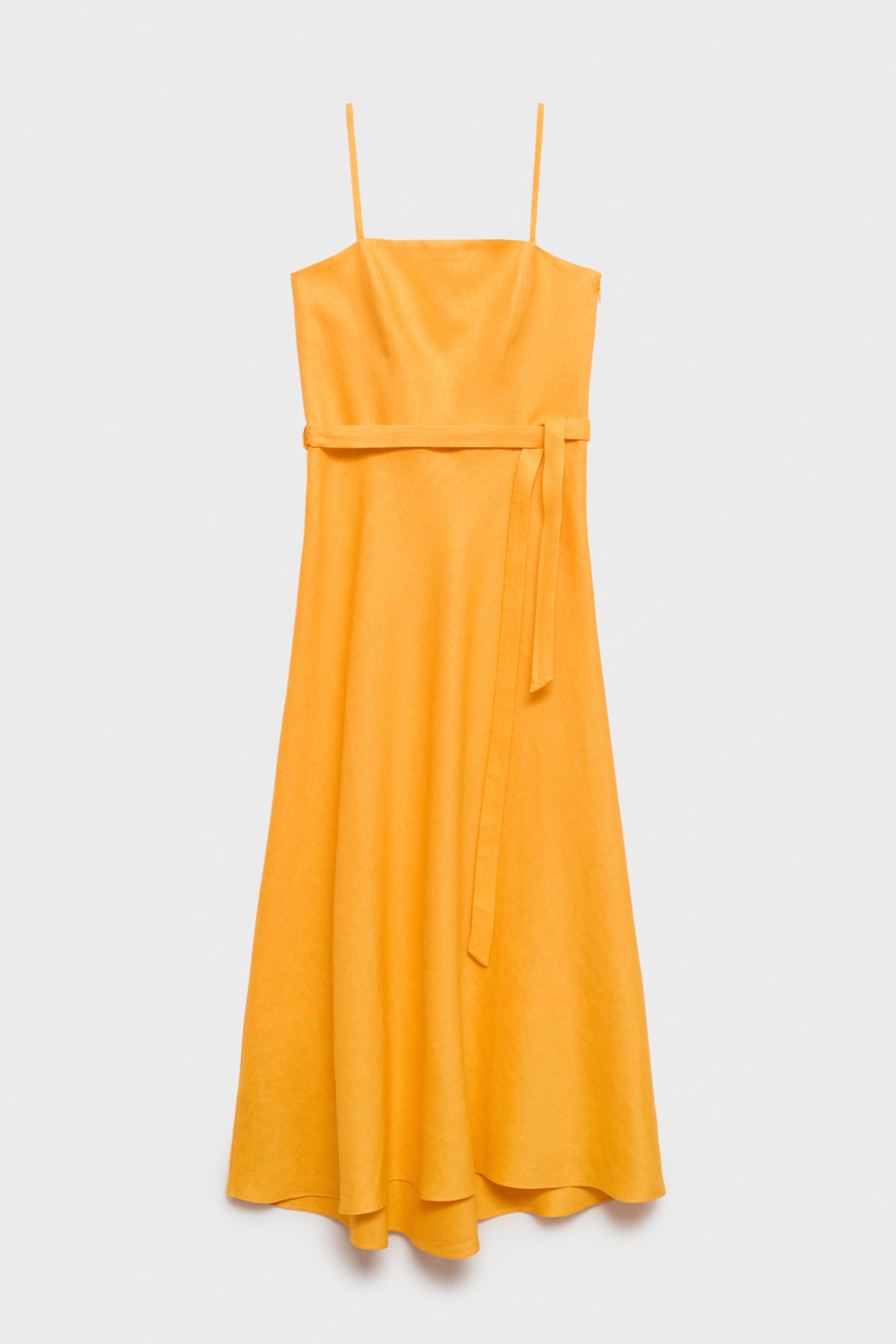 Mango, Bow Linen-Blend Dress