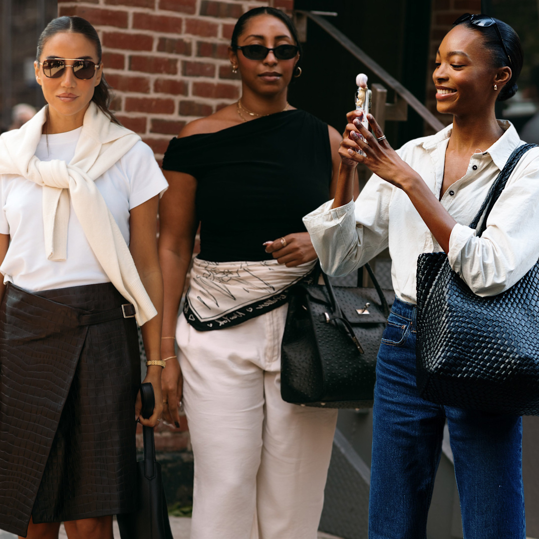 street style images of women wearing minimalist clothing 