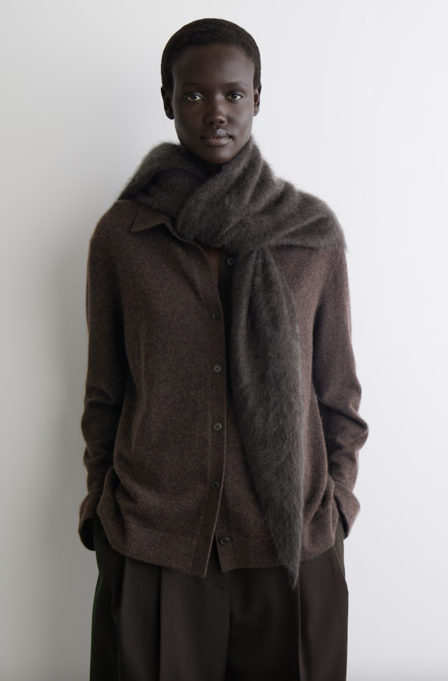 COS, Merino Wool Roll-Neck Midi Dress