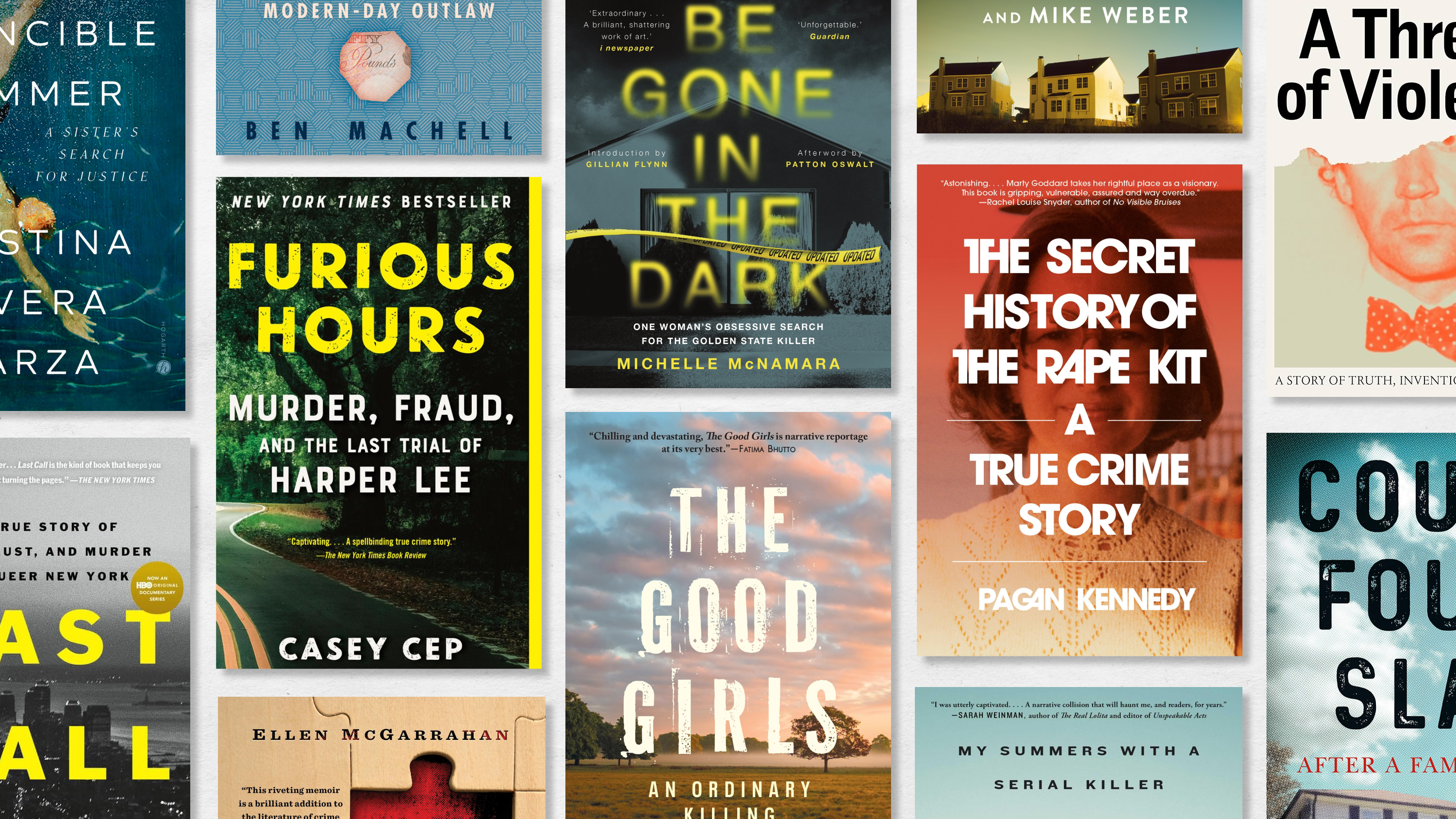 a collage of book covers of the best true crime books
