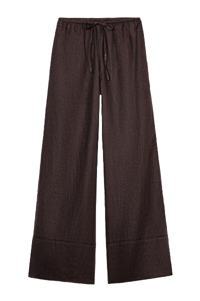 ZARA, 100% Linen Palazzo Pants Zw Collection
