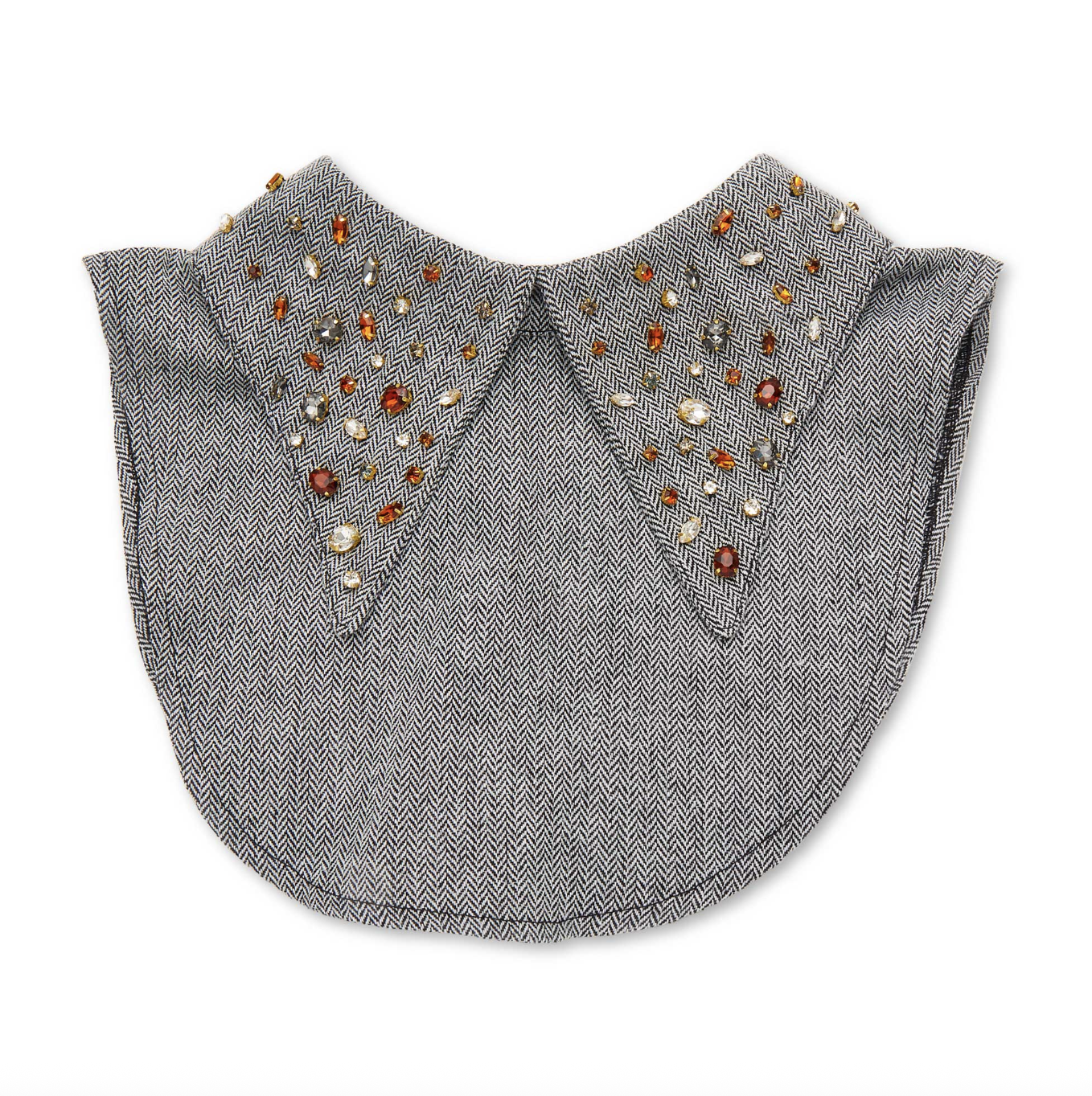 Lele Sadoughi, Charcoal Twill Collar