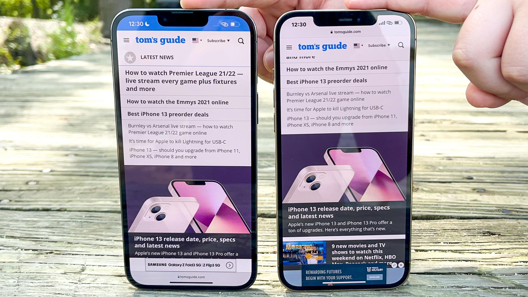 iPhone 13 Pro Max and iPhone 12 Pro Max