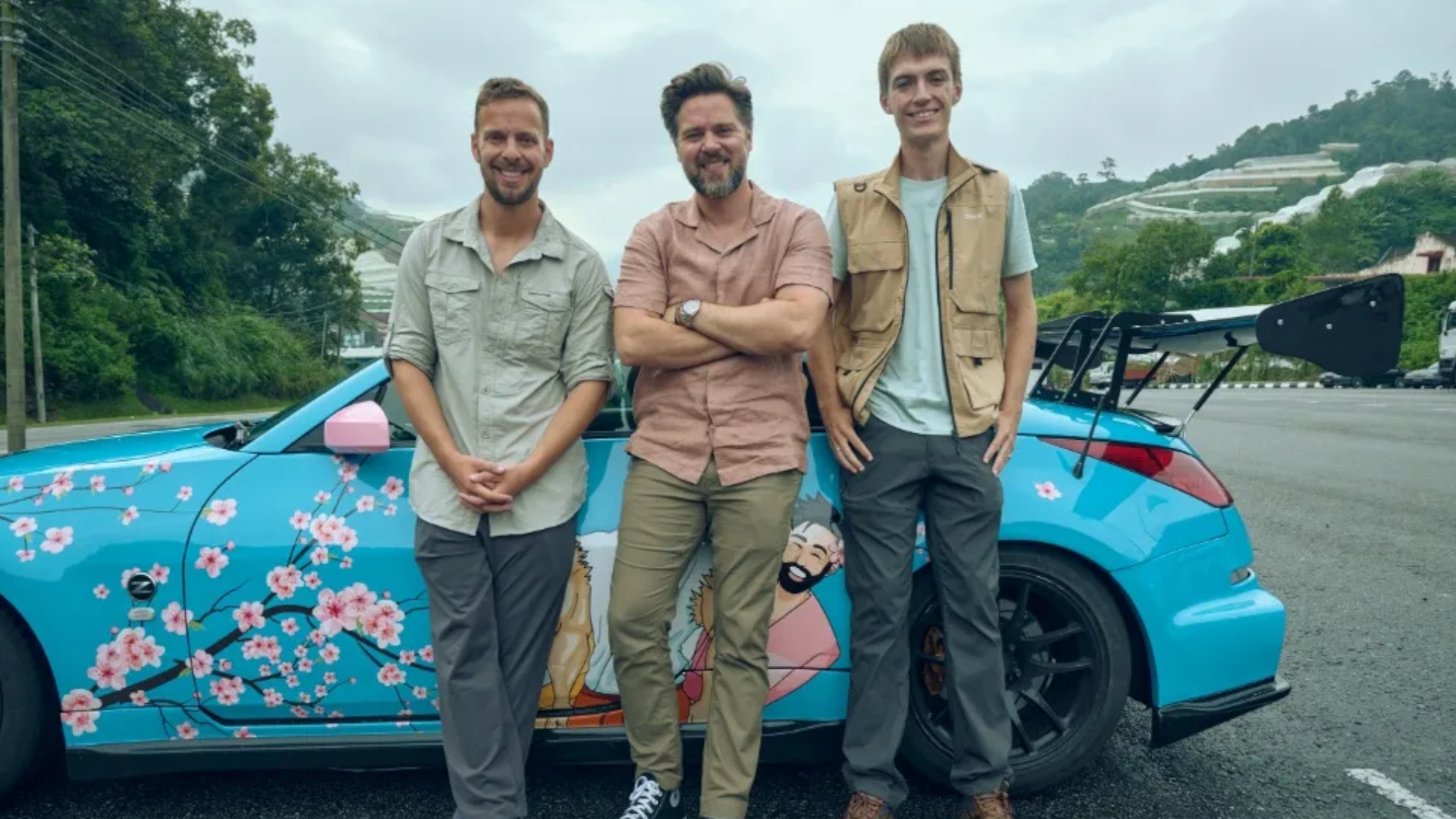 New presenters of The Grand Tour, James Engelsman, Thomas Holland and Francis Bourgeois