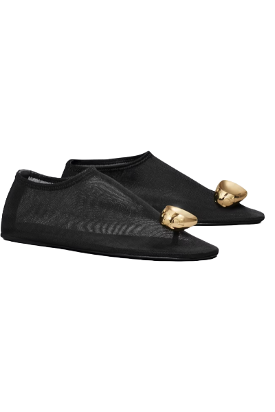 Patos Mesh Flat in White, Size 10