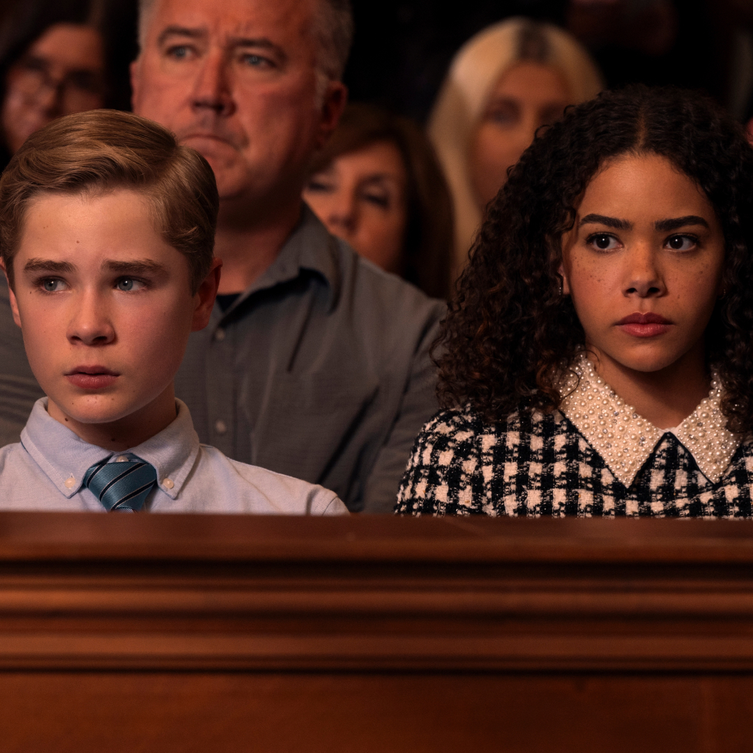 Diesel La Torraca as Austin Miller, Antonia Gentry as Ginny Miller in episode 310 of Ginny & Georgia.