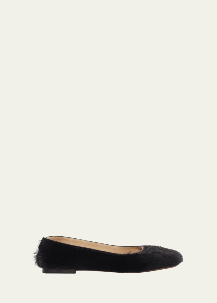 Pony Hair Ballerina Flats