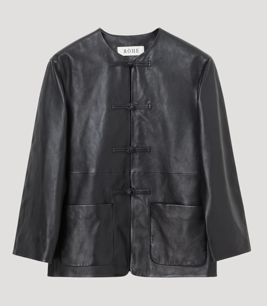 Róhe, Mandarin Leather Jacket