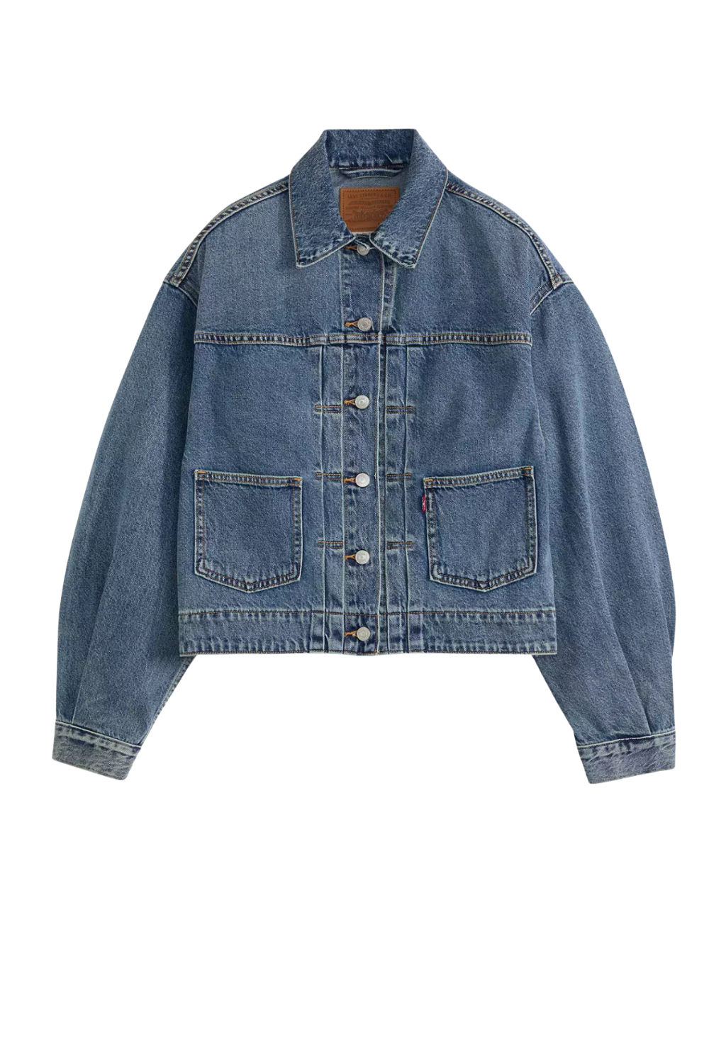 Balloon Sleeve Trucker Jacket