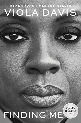 Finding Me viola davis book cover with a close up portrait of the actress