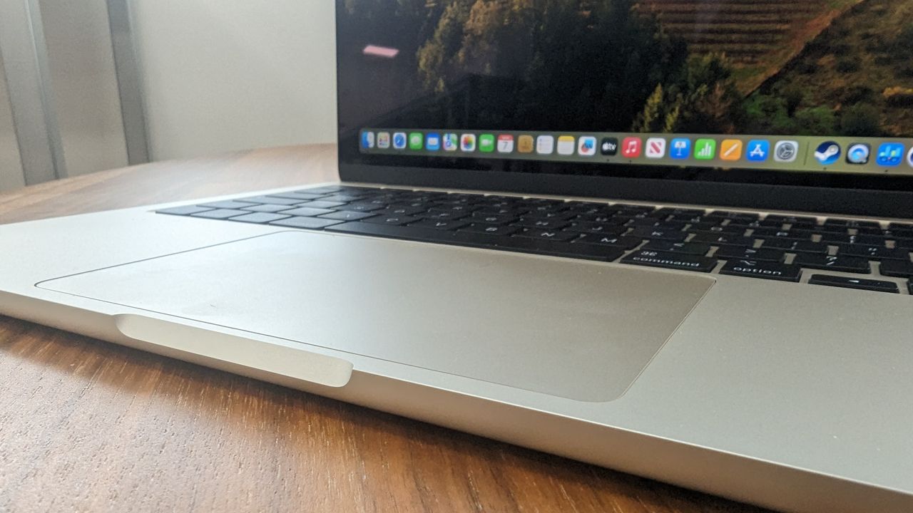 New MacBook Air 13-inch with M3 being used in a cafe