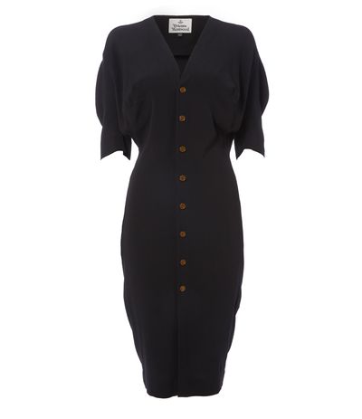 Clothing, Black, Sleeve, Dress, Outerwear, Day dress, Little black dress, Cocktail dress, Formal wear, Button,