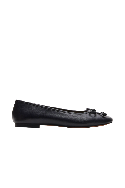 STEVEMADDEN, Vixen Black Leather Flats (Were $100) 