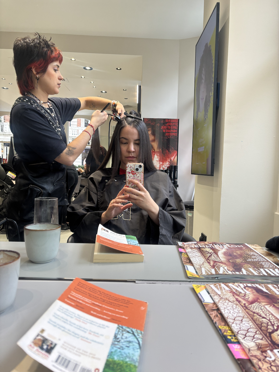 Mica Ricketts having Wella SmoothFiller treatment activated