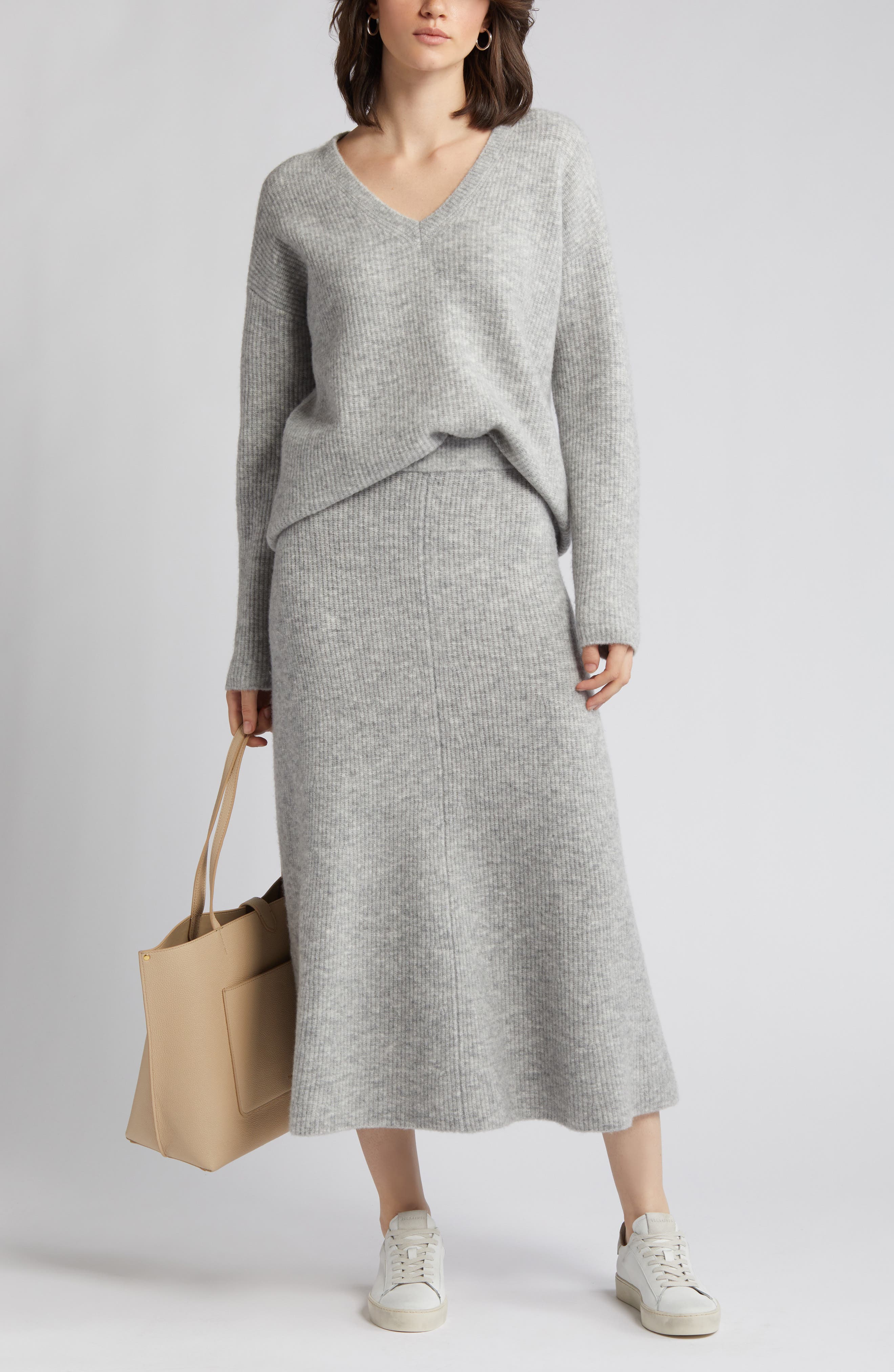 Wool & Cashmere Blend Long Sleeve Sweater