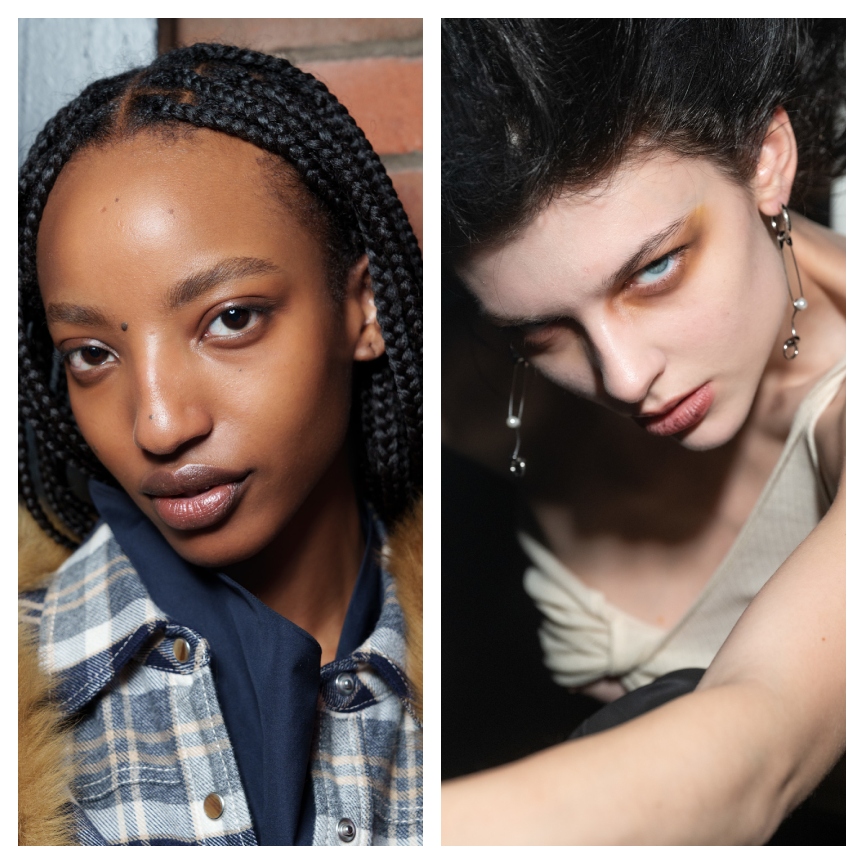 two women with tired girl makeup and dark circles