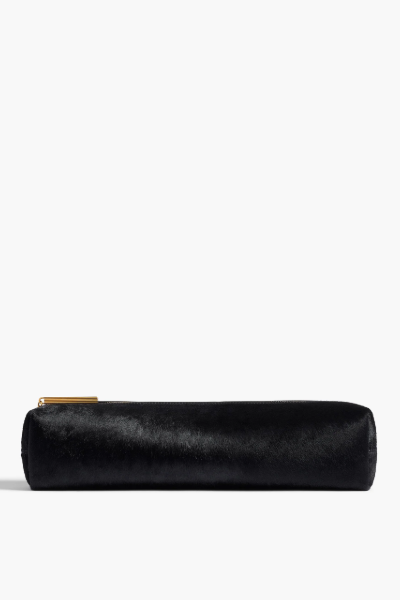 Khaite, Kye Pencil Case in Black Haircalf