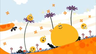 A screenshot of LocoRoco 2, one of the best PSP games of all time.